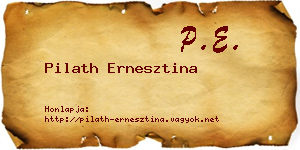 Pilath Ernesztina névjegykártya